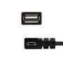 Nanocable Cable USB 2.0 OTG Micro-USB B Acodado a USB-A Hembra 15 cm